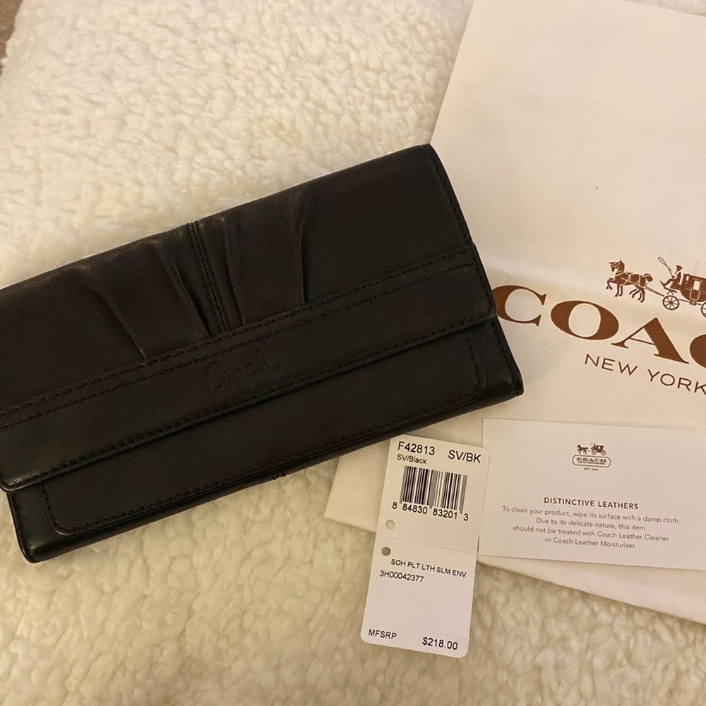 Coach Black Leather Wallet